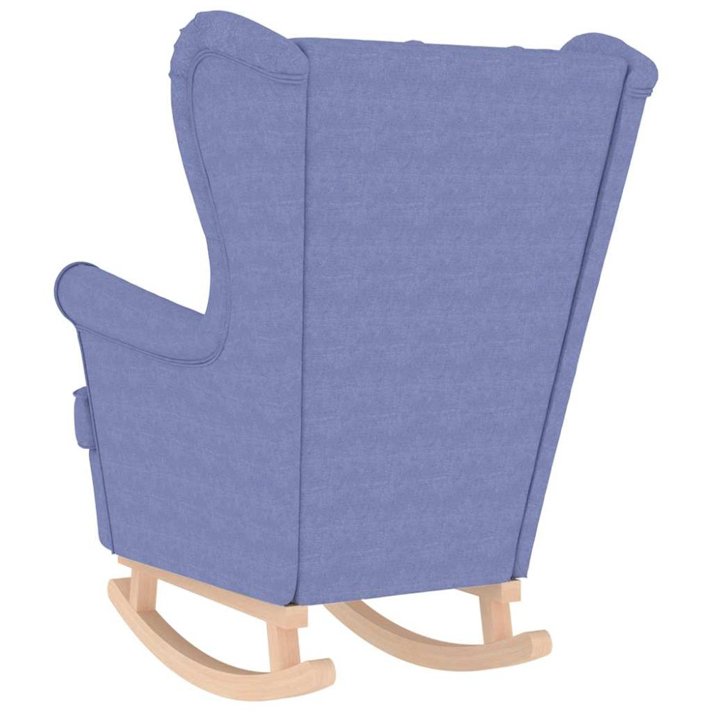 Produktbild för Gungstol Jeans blå 74x90x102 cm tyg