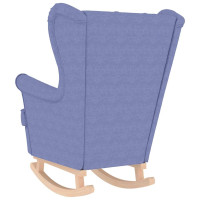Produktbild för Gungstol Jeans blå 74x90x102 cm tyg