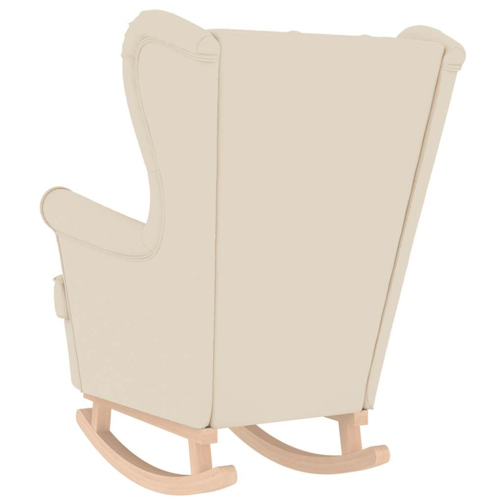 Produktbild för Gungstol vit 74x90x102 cm linne