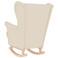 Produktbild för Gungstol vit 74x90x102 cm linne