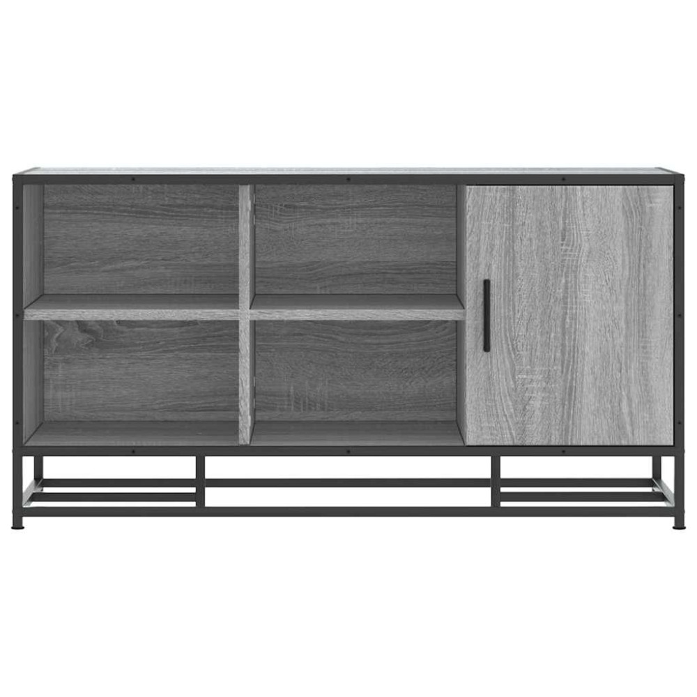 Produktbild för Skobänk grå sonoma 100x40x53,5 cm konstruerat trä och metall