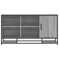 Produktbild för Skobänk grå sonoma 100x40x53,5 cm konstruerat trä och metall