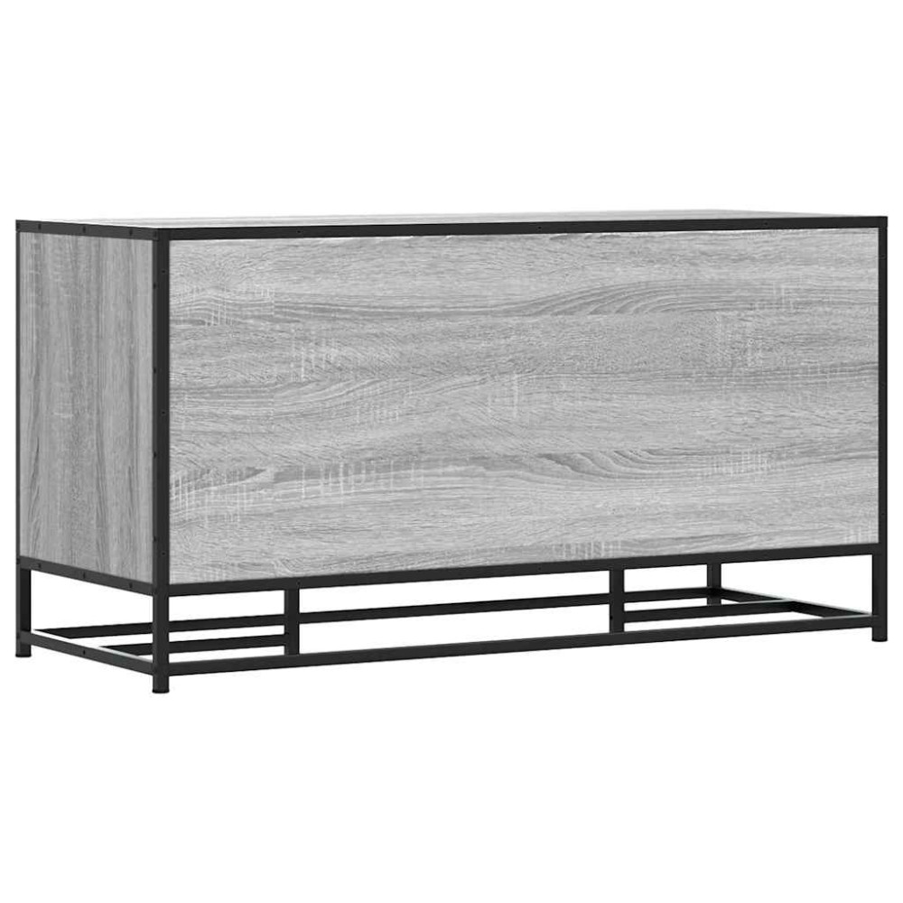 Produktbild för Skobänk grå sonoma 100x40x53,5 cm konstruerat trä och metall
