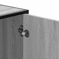 Produktbild för Skobänk grå sonoma 100x40x53,5 cm konstruerat trä och metall