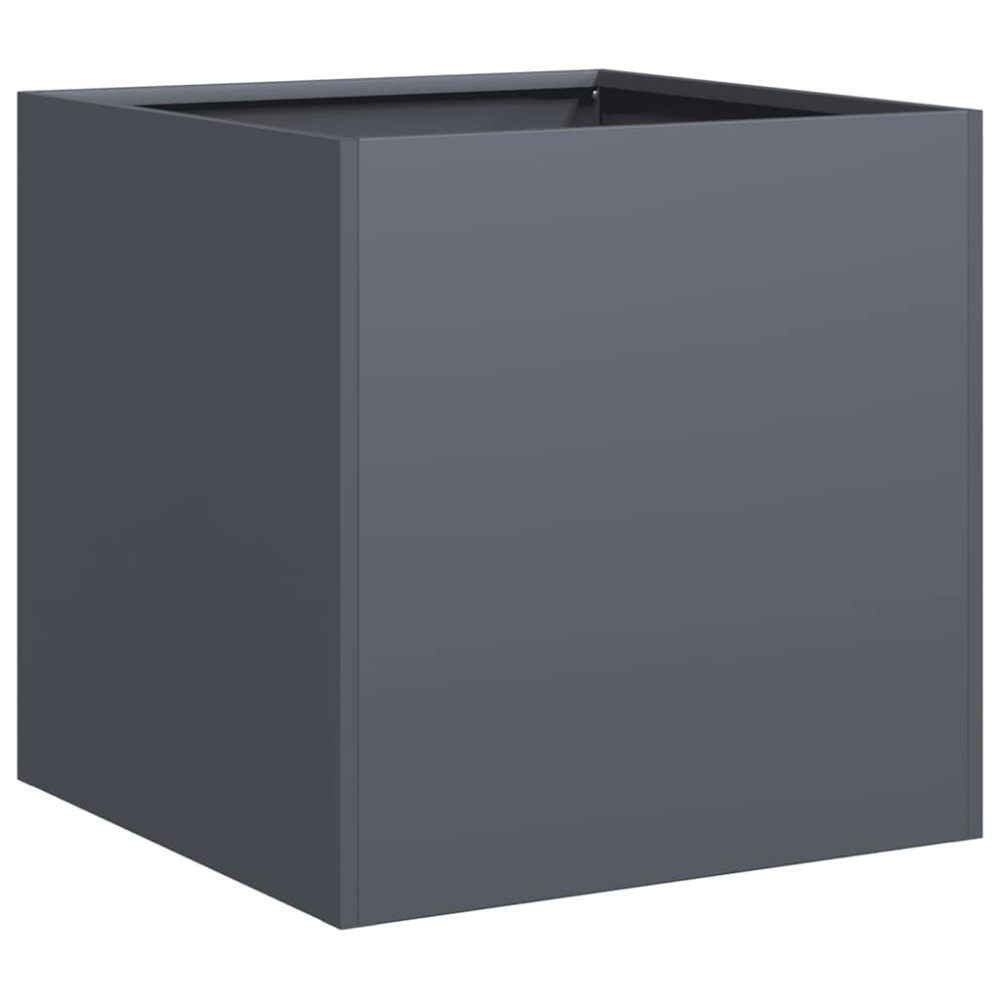 Produktbild för Odlingslåda antracit 40x40x40 cm kallvalsat stål