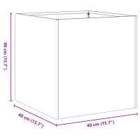 Produktbild för Odlingslåda antracit 40x40x40 cm kallvalsat stål