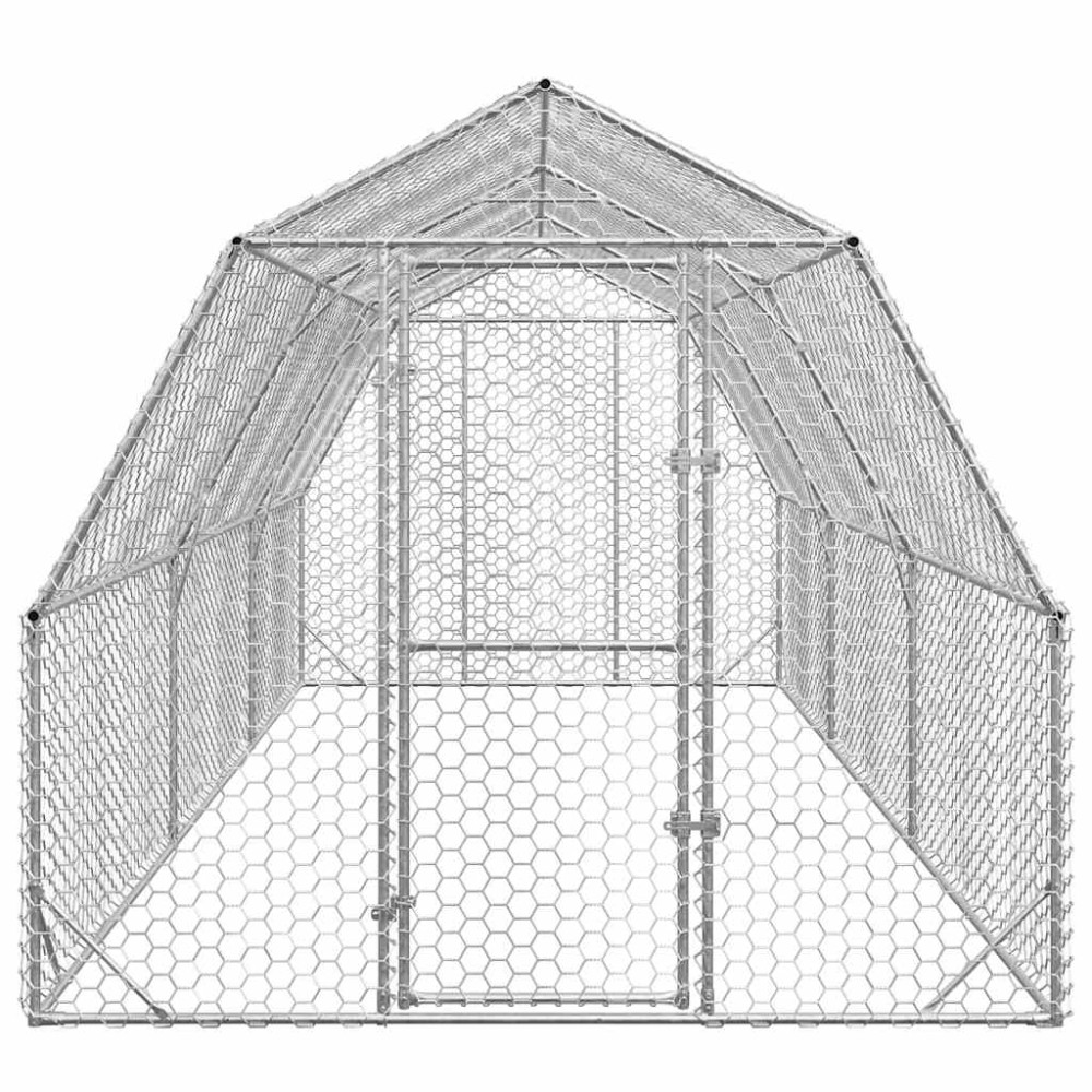 Produktbild för Hönsgård 2,5x6x2,25 m galvaniserat stål
