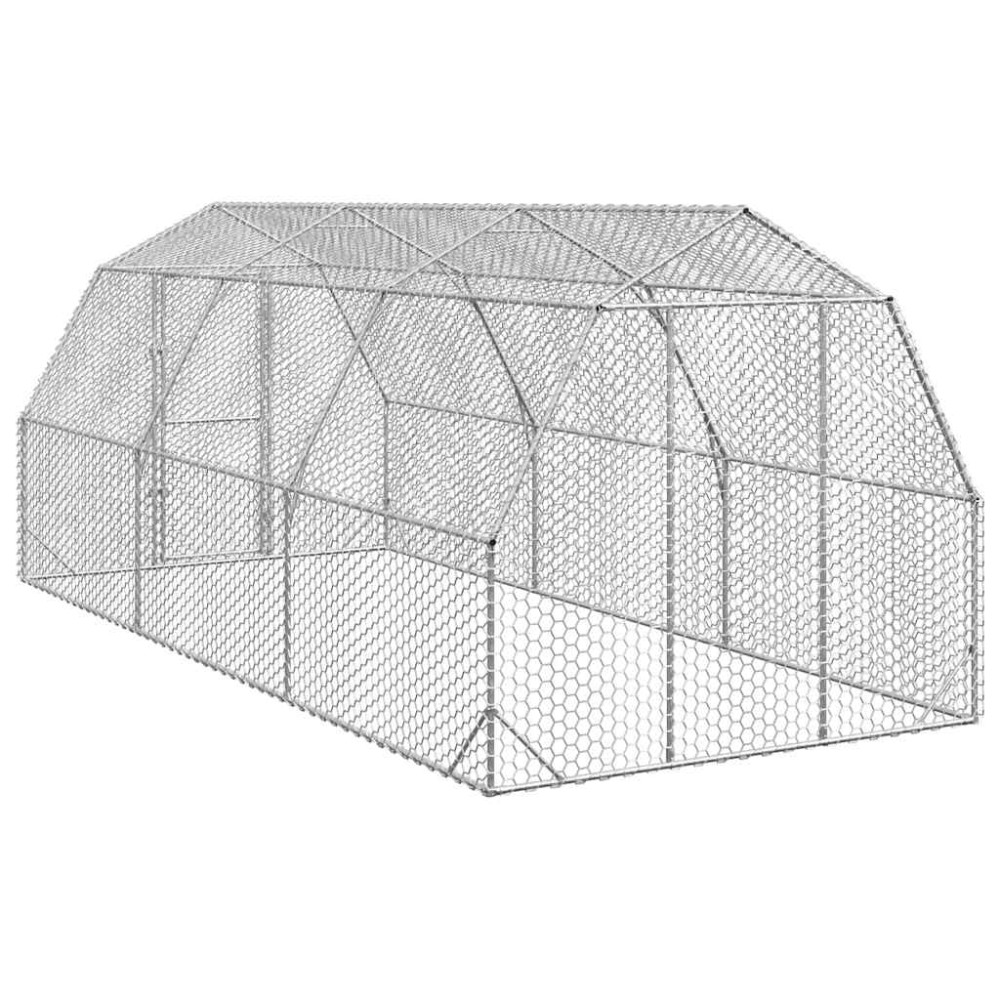 Produktbild för Hönsgård 2,5x6x2,25 m galvaniserat stål