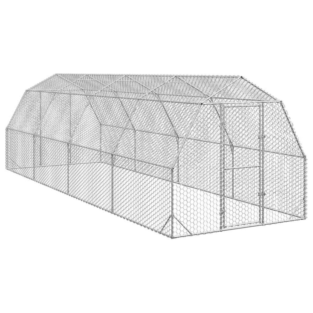 Produktbild för Hönsgård 2,5x8x2,25 m galvaniserat stål