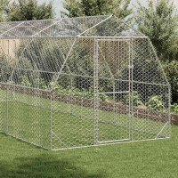 Produktbild för Hönsgård 2,5x8x2,25 m galvaniserat stål
