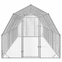 Produktbild för Hönsgård 2,5x8x2,25 m galvaniserat stål