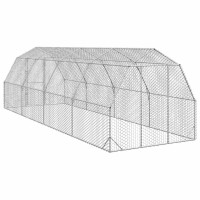 Produktbild för Hönsgård 2,5x8x2,25 m galvaniserat stål