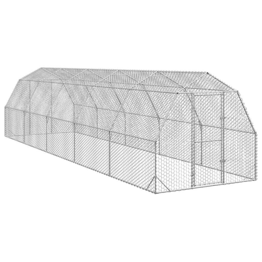 Produktbild för Hönsgård 2,5x10x2,25 m galvaniserat stål