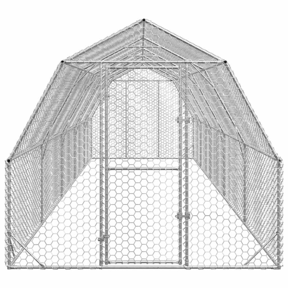 Produktbild för Hönsgård 2,5x10x2,25 m galvaniserat stål