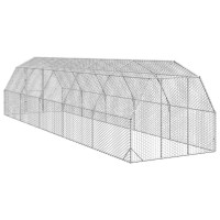 Produktbild för Hönsgård 2,5x10x2,25 m galvaniserat stål