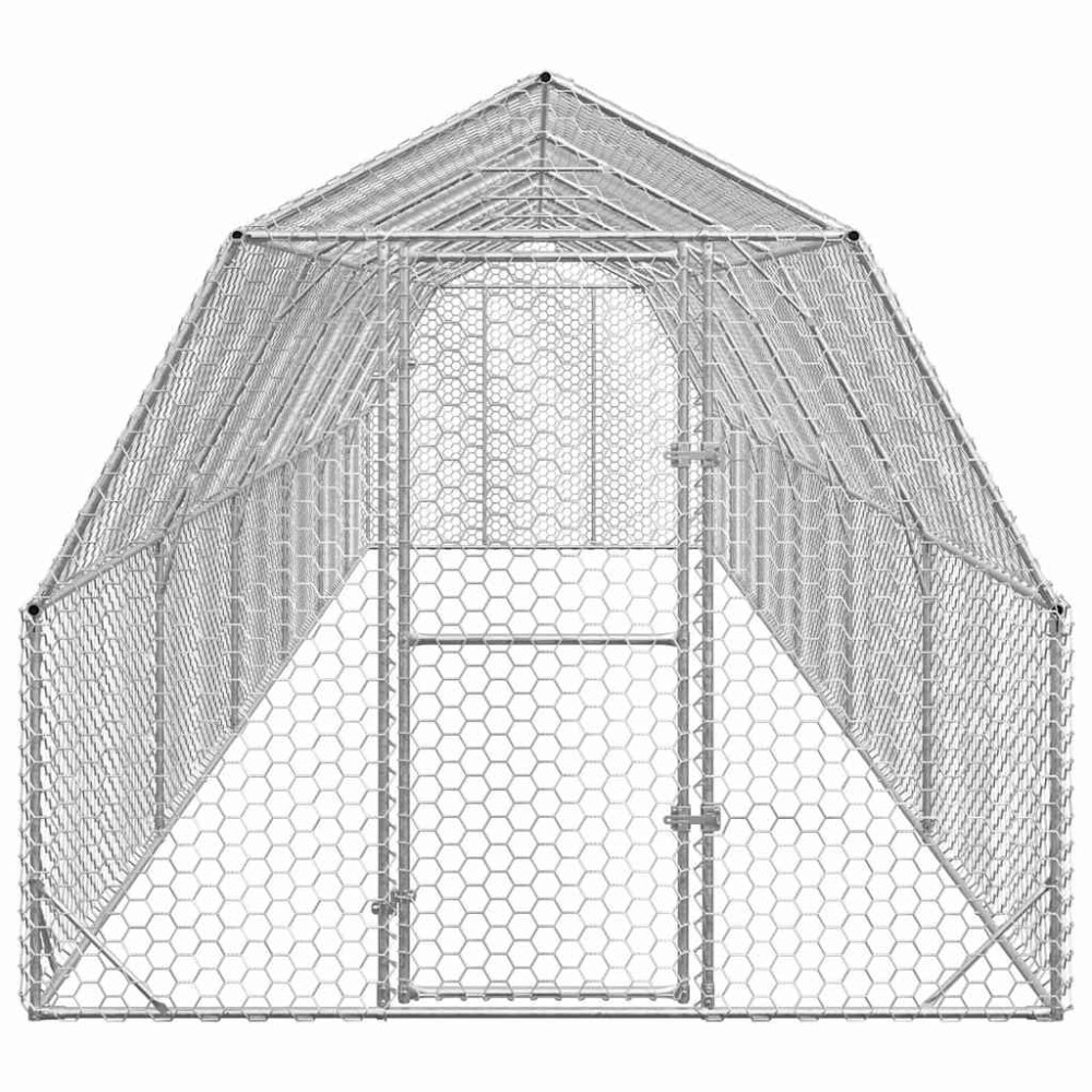 Produktbild för Hönsgård 2,5x12x2,25 m galvaniserat stål