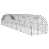 Produktbild för Hönsgård med tak 2,5x12x2,25 m galvaniserat stål