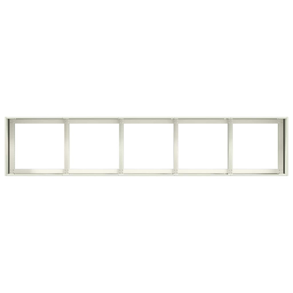 Produktbild för Odlingslåda vit 200x40x40 cm kallvalsat stål