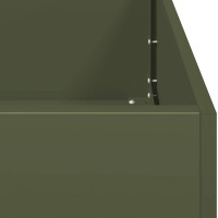 Produktbild för Odlingslåda olivgrön 360x40x40 cm kallvalsat stål
