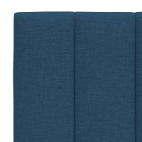 Produktbild för Bed Frame without Mattress "Hanko" Blue 140x200cm Fabric
