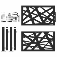 Produktbild för Trädgårdsgrind svart 100x100 cm stål ljusdesign
