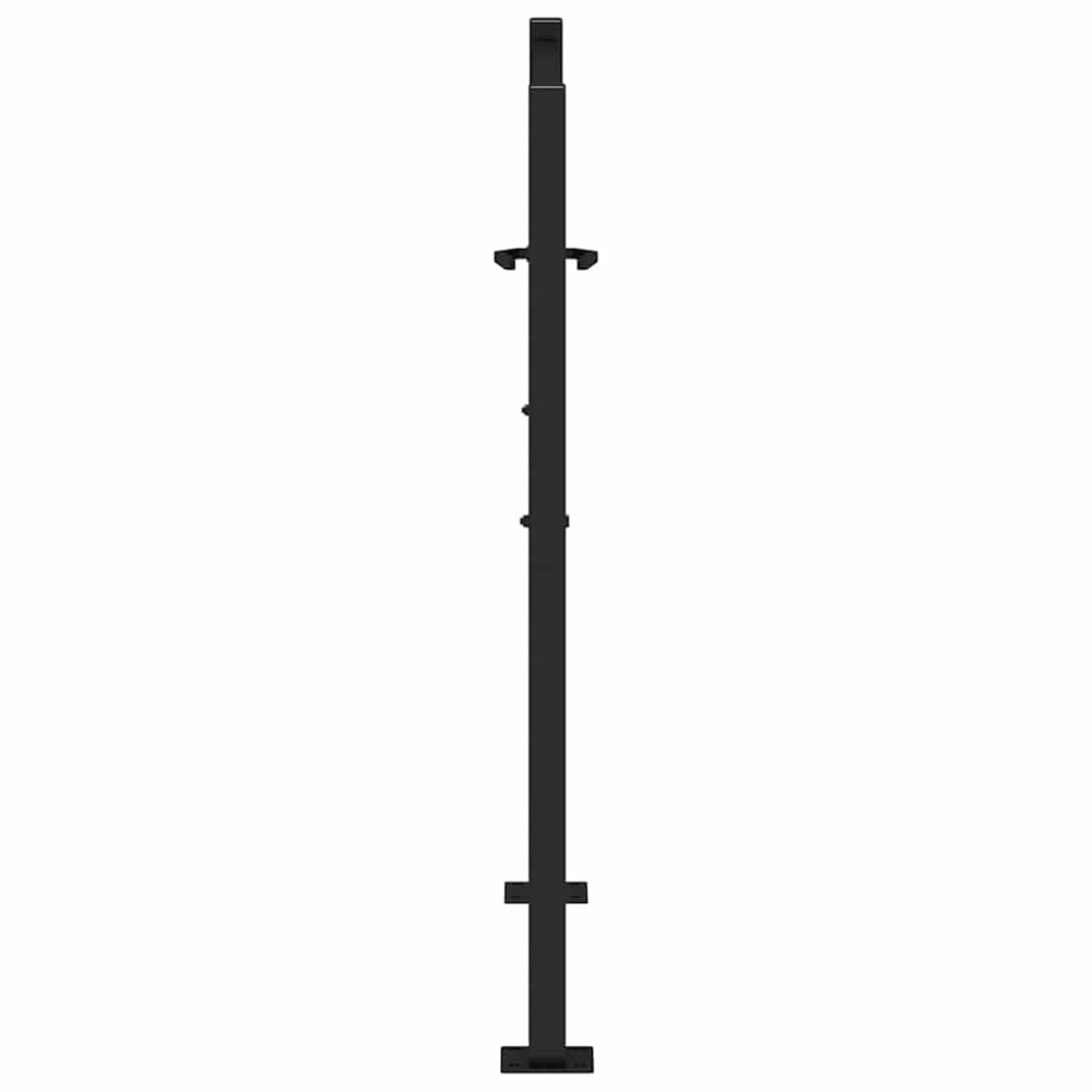 Produktbild för Trädgårdsgrind svart 100x100 cm stål ljusdesign