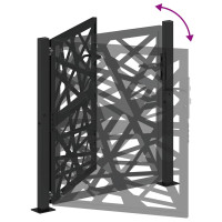 Produktbild för Trädgårdsgrind svart 100x100 cm stål ljusdesign
