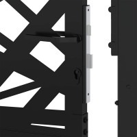Produktbild för Trädgårdsgrind svart 100x100 cm stål ljusdesign