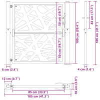 Produktbild för Trädgårdsgrind svart 100x100 cm stål ljusdesign