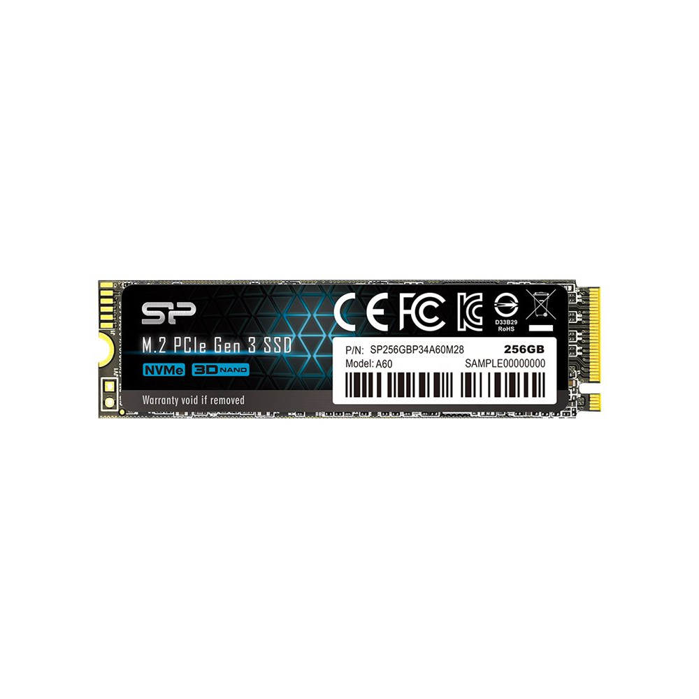 Produktbild för SILICON POWER P34A60 - SSD - 256 GB - PCIe 3.0 x4 (NVMe)