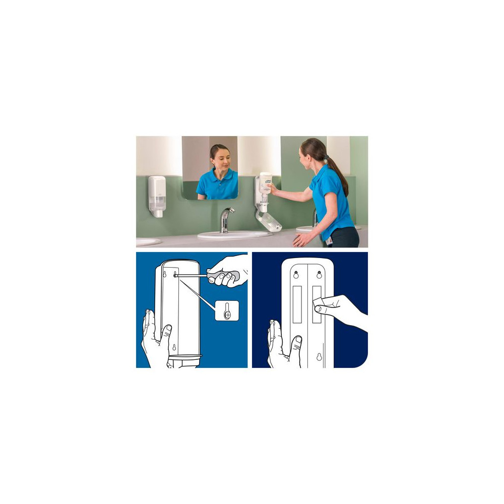Produktbild för Dispenser TORK S4 tvål/handsprit vit
