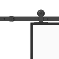 Produktbild för Skjutdörr med beslag 102,5x205 cm härdat glas och aluminium