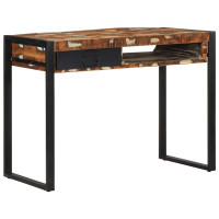 Produktbild för Skrivbord flerfärgat 100x50x75 cm massivt trä återvunnet