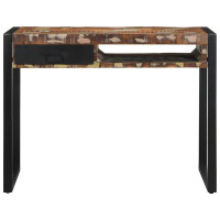 Produktbild för Skrivbord flerfärgat 100x50x75 cm massivt trä återvunnet