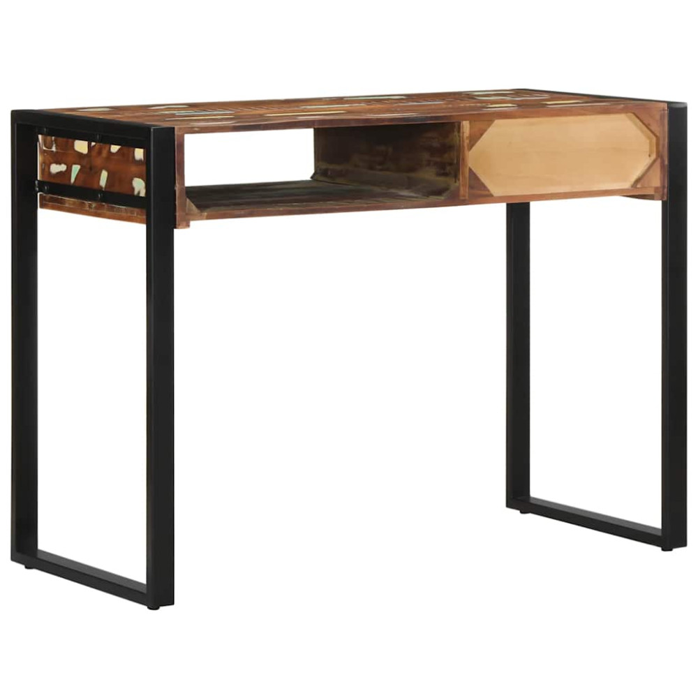 Produktbild för Skrivbord flerfärgat 100x50x75 cm massivt trä återvunnet