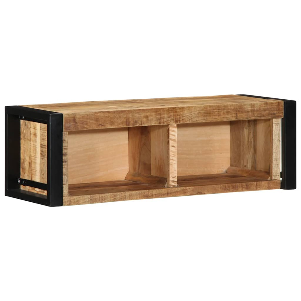 Produktbild för Tv-bänk 80x30x25 cm massivt grovt mangoträ