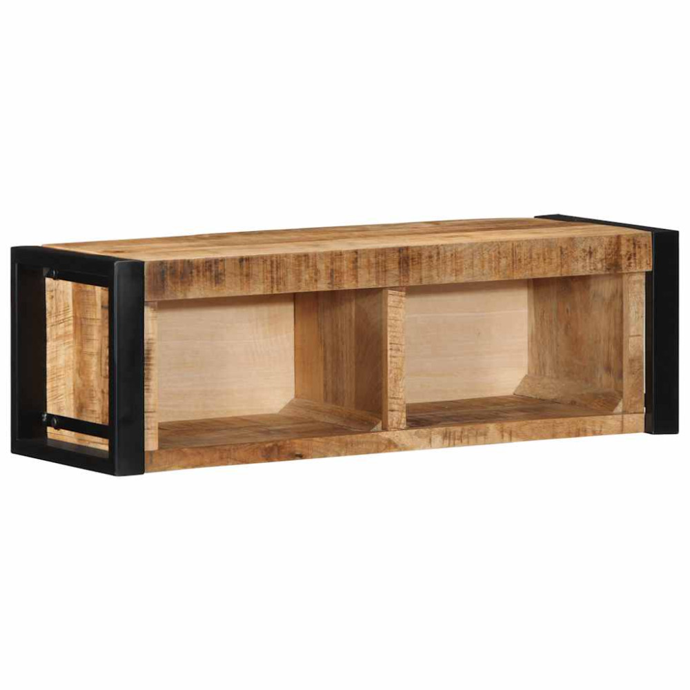 Produktbild för Tv-bänk 80x30x25 cm massivt grovt mangoträ
