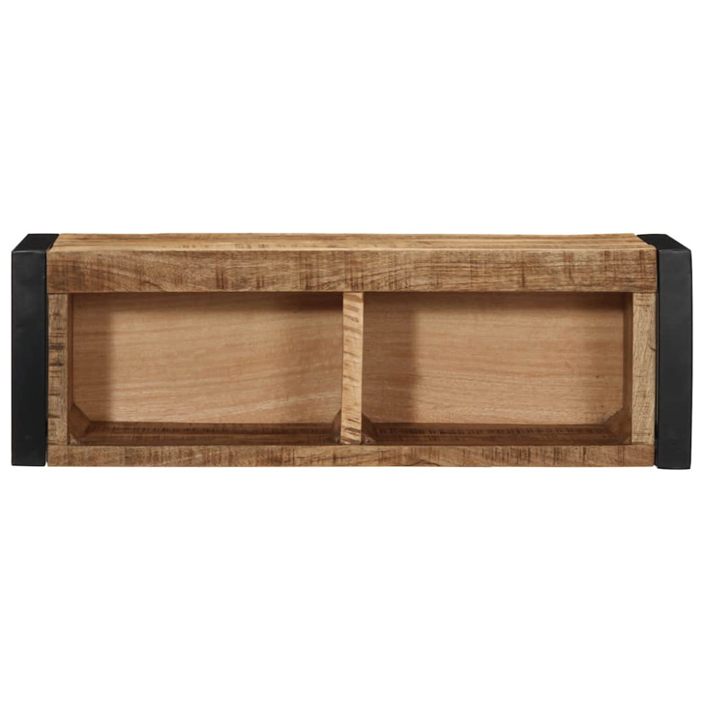 Produktbild för Tv-bänk 80x30x25 cm massivt grovt mangoträ