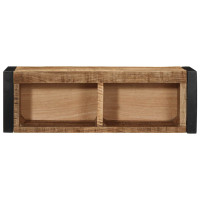 Produktbild för Tv-bänk 80x30x25 cm massivt grovt mangoträ