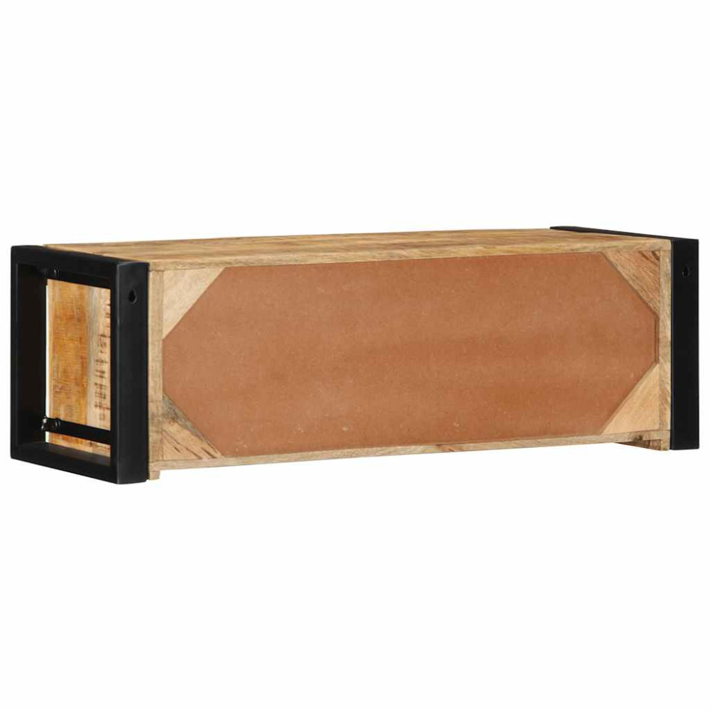 Produktbild för Tv-bänk 80x30x25 cm massivt grovt mangoträ