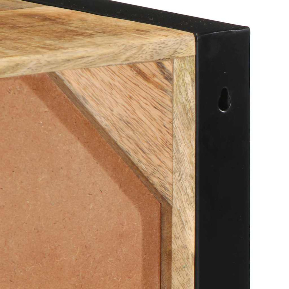 Produktbild för Tv-bänk 80x30x25 cm massivt grovt mangoträ