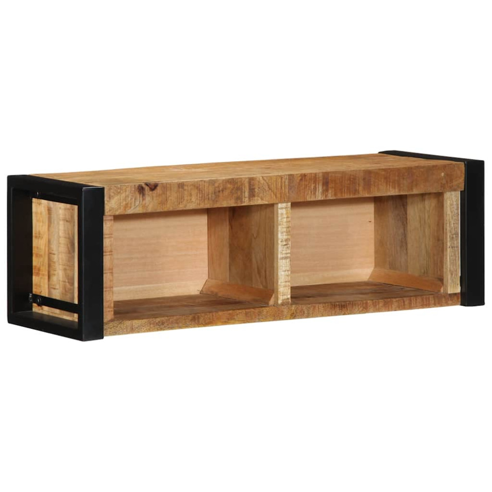 Produktbild för Tv-bänk 80x30x25 cm massivt grovt mangoträ