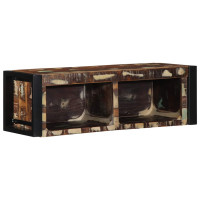 Produktbild för Tv-bänk flerfärgad 80x30x25 cm massivt återvunnet trä