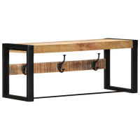 Produktbild för Klädhängare 80x35x35 cm massivt grovt mangoträ