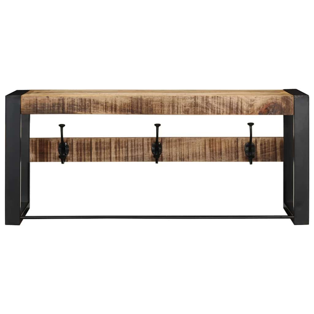 Produktbild för Klädhängare 80x35x35 cm massivt grovt mangoträ