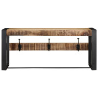 Produktbild för Klädhängare 80x35x35 cm massivt grovt mangoträ