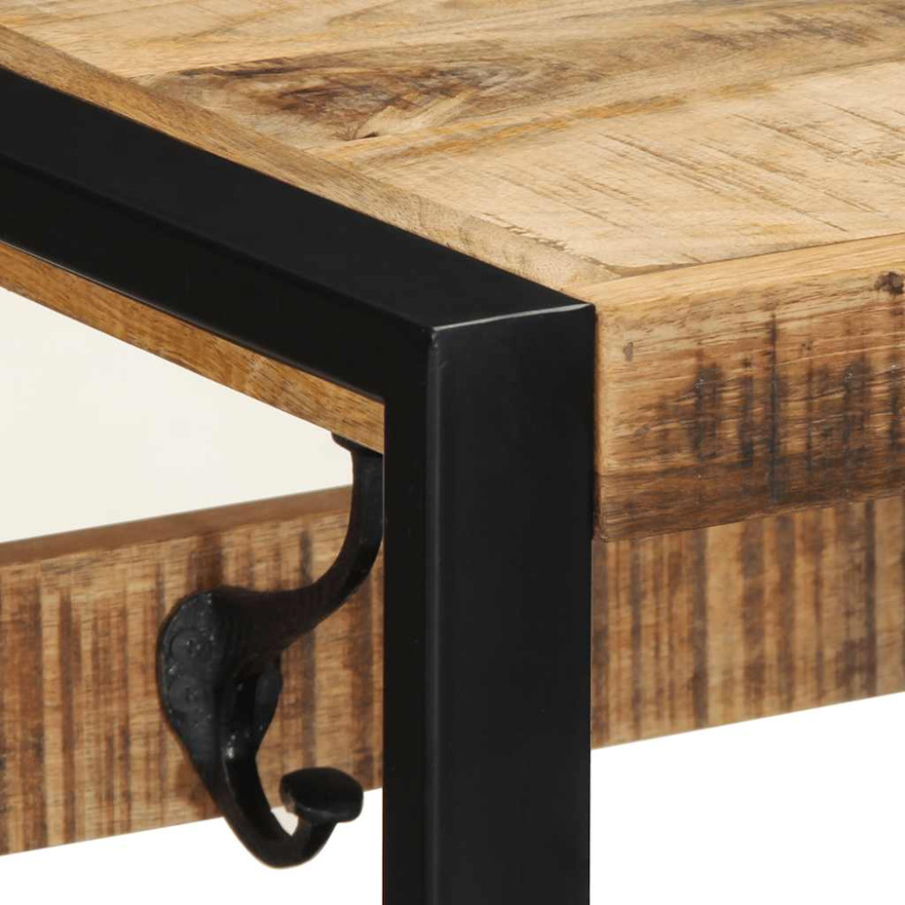 Produktbild för Klädhängare 80x35x35 cm massivt grovt mangoträ