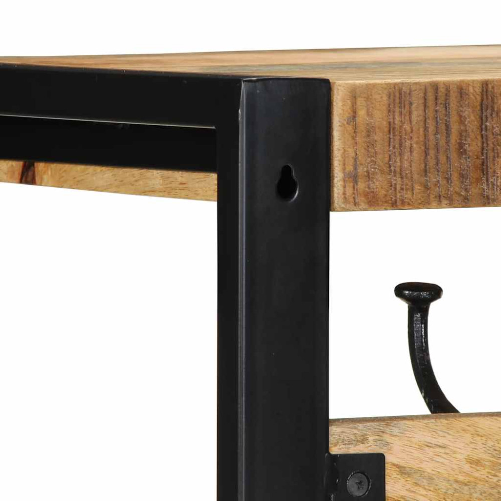 Produktbild för Klädhängare 80x35x35 cm massivt grovt mangoträ