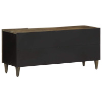 Produktbild för TV-bänk ljusgrå 105x33,5x46 cm mango i massivt trä