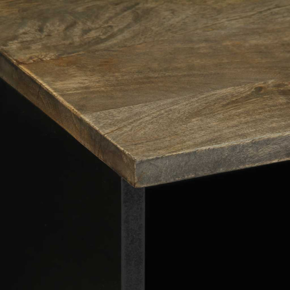 Produktbild för TV-bänk ljusgrå 70x33,5x46 cm mango i massivt trä